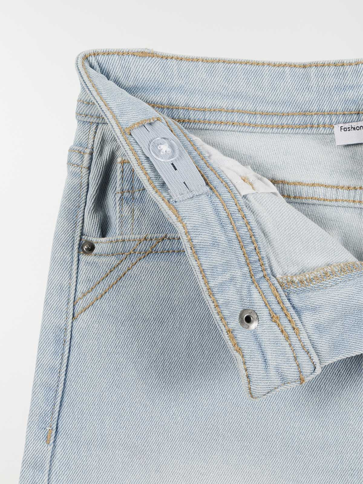 Jean wide leg bleached fille (3-12A)