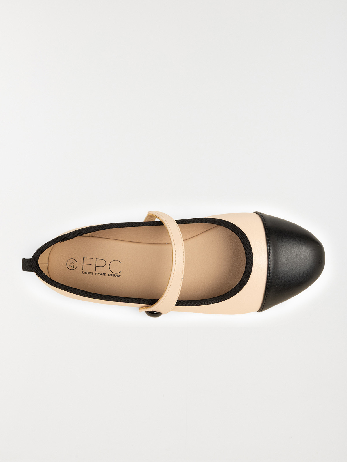 Ballerine beige et noire femme (36-41)