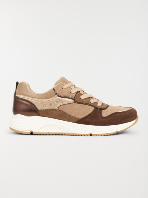 Baskets basses femme marron (36-41)