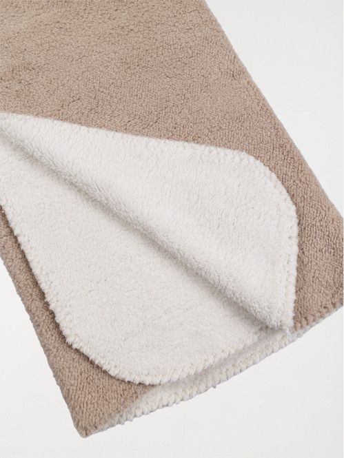 Plaid taupe sherpa 130 x...