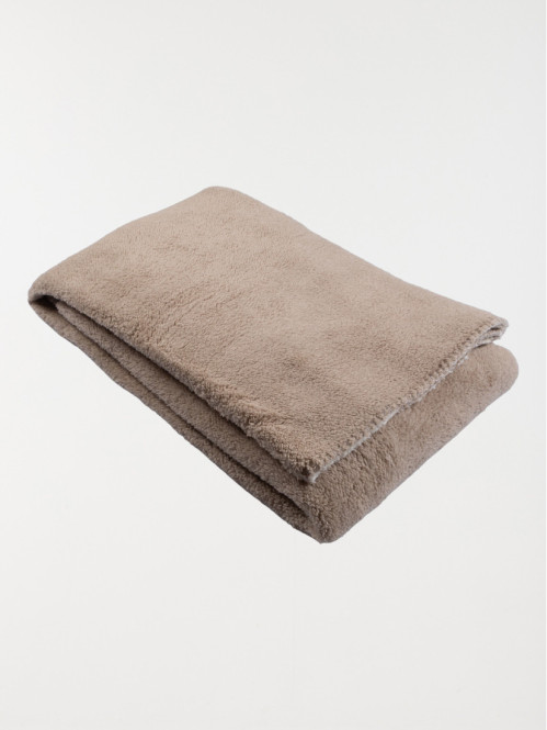 Plaid taupe sherpa 130 x...