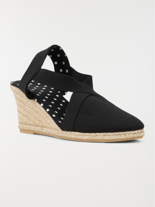 Sandales compensées noir femme (36-41) Sandales compensées noir femme (36-41)