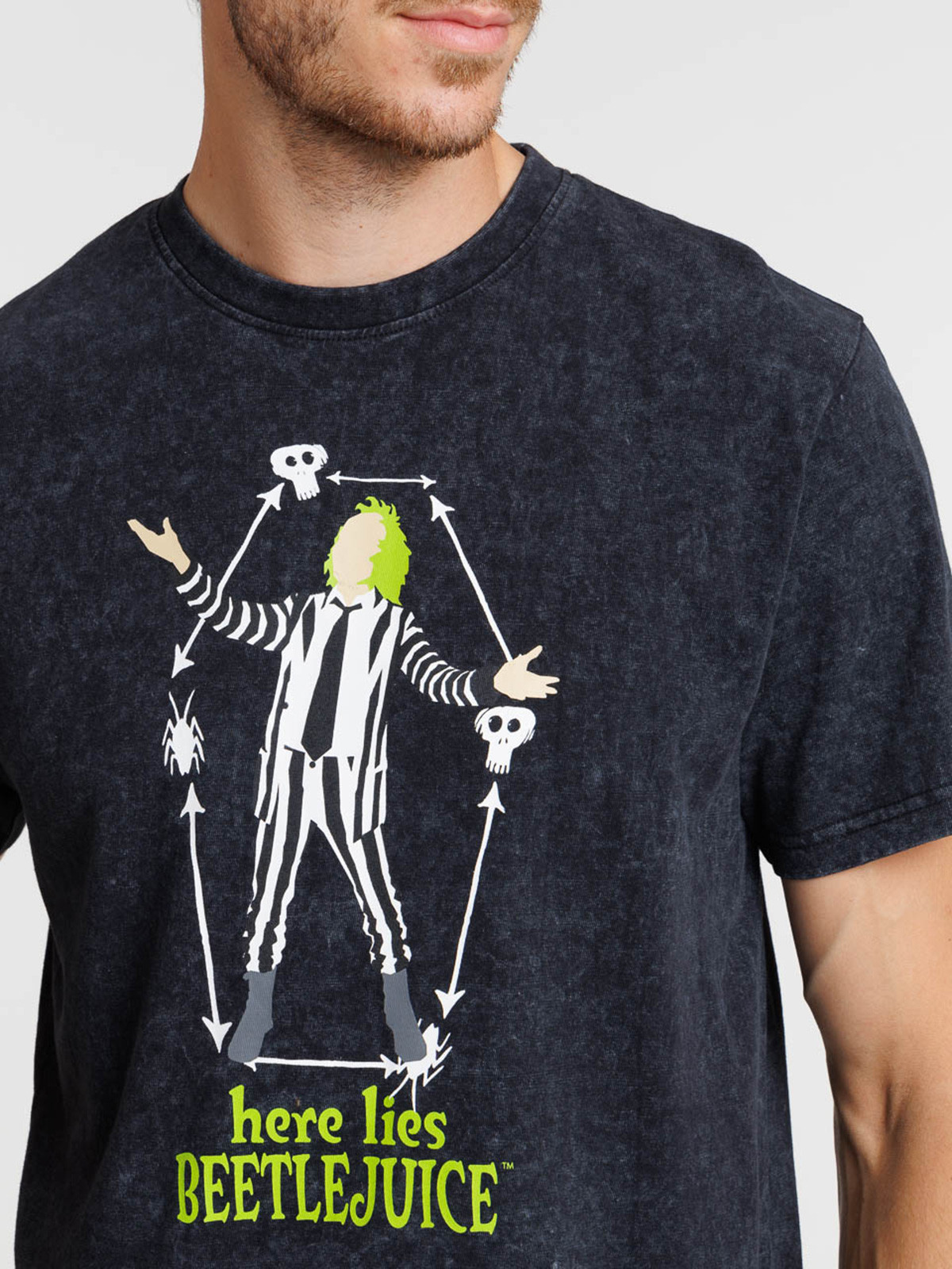 T-shirt noir Beetlejuice homme