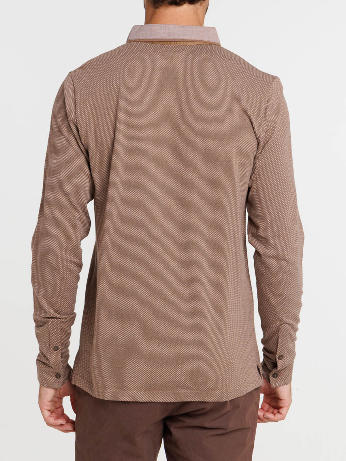 Polo homme coloris mocca latte