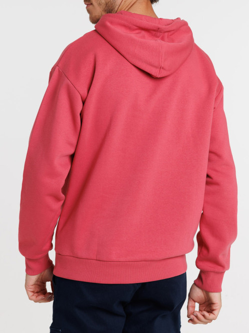 Sweat homme à capuche tomette