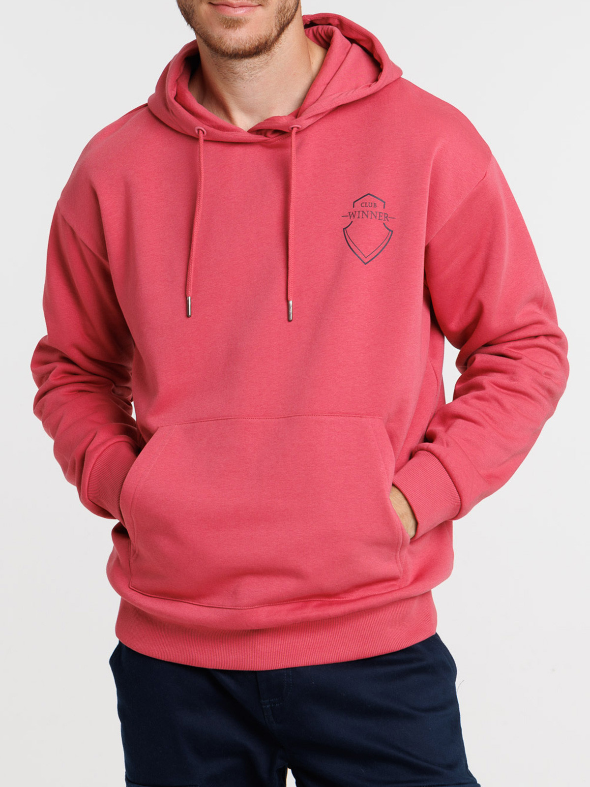 Sweat homme à capuche tomette