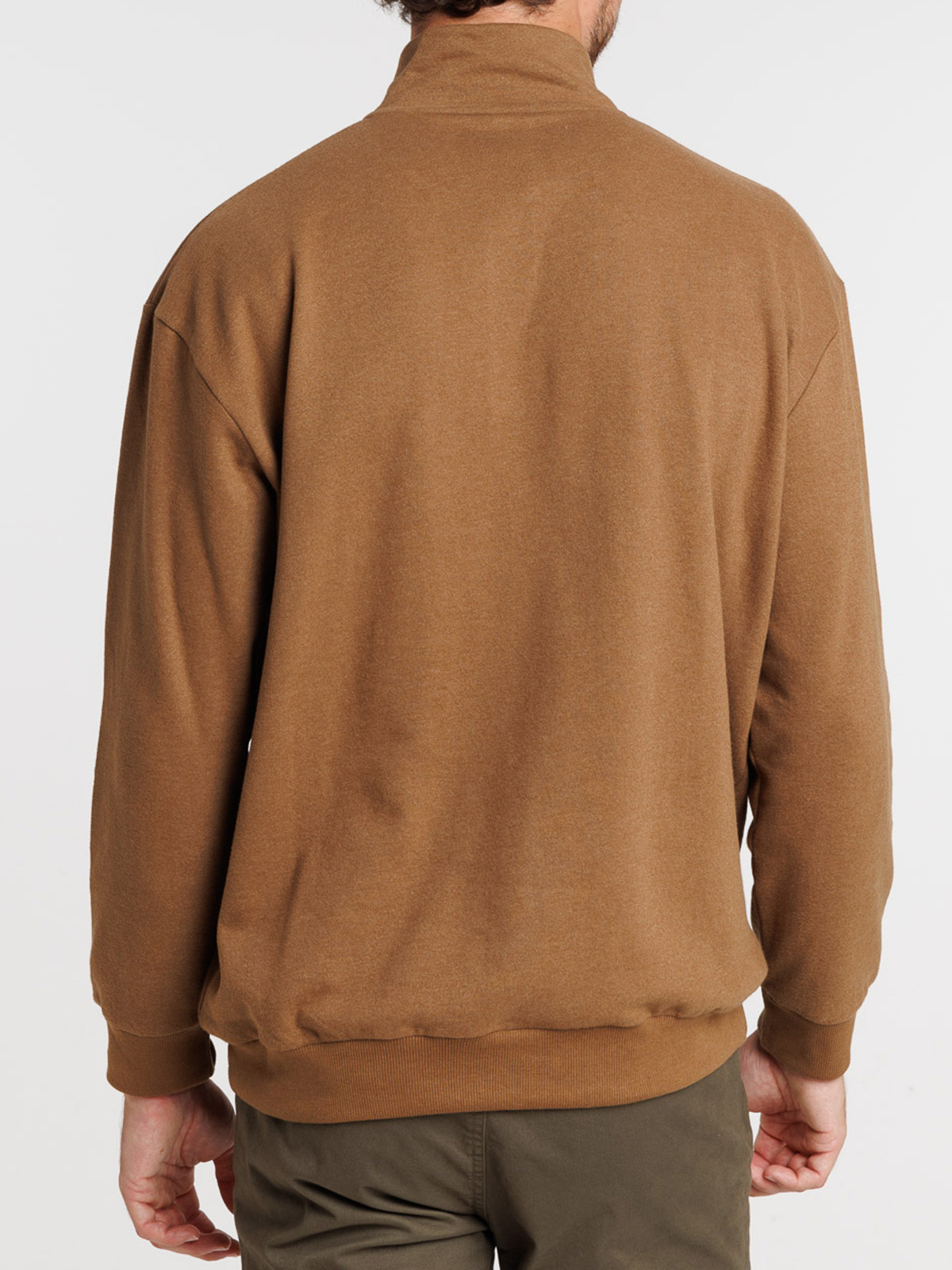 Sweat col montant zippé homme