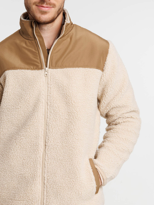 Sweat zippé sherpa homme