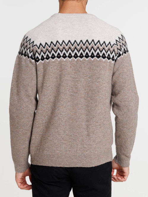 Pull jacquard mastic homme