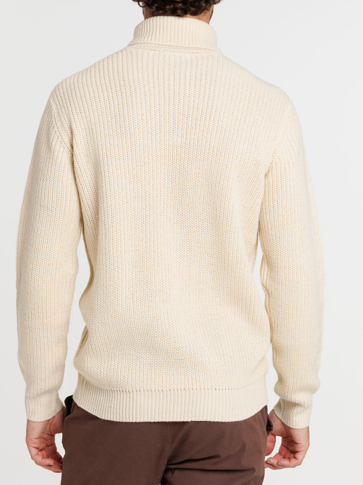 Pull col roulé homme coloris mastic Pull col roulé homme coloris mastic