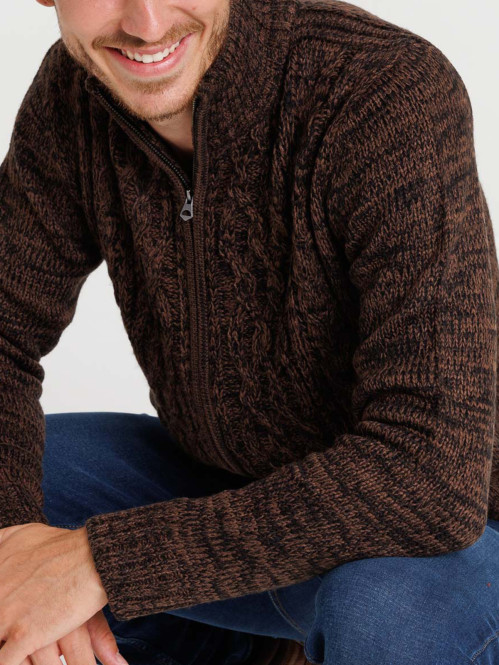 Gilet zippé col montant homme