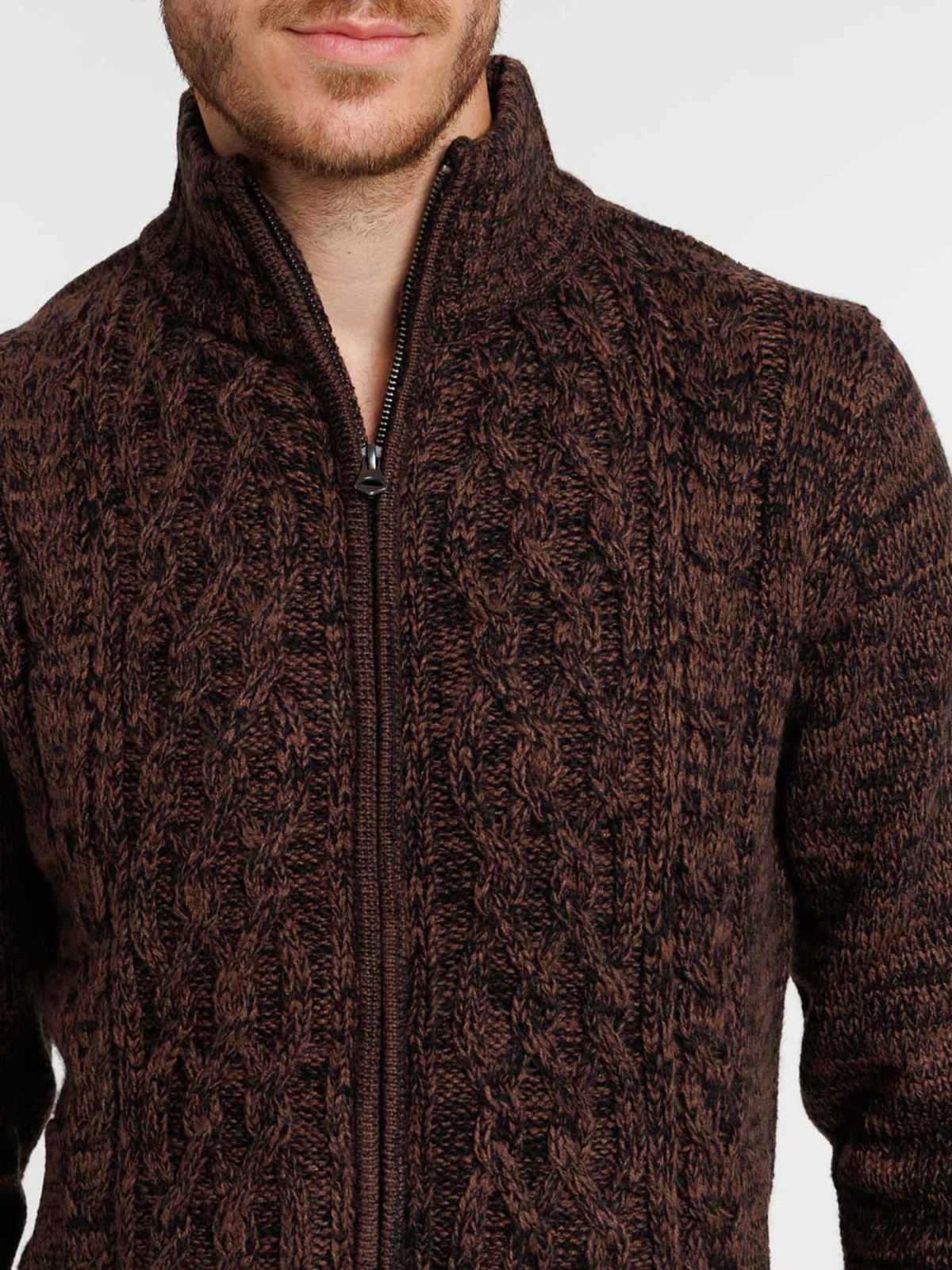 Gilet zippé col montant homme