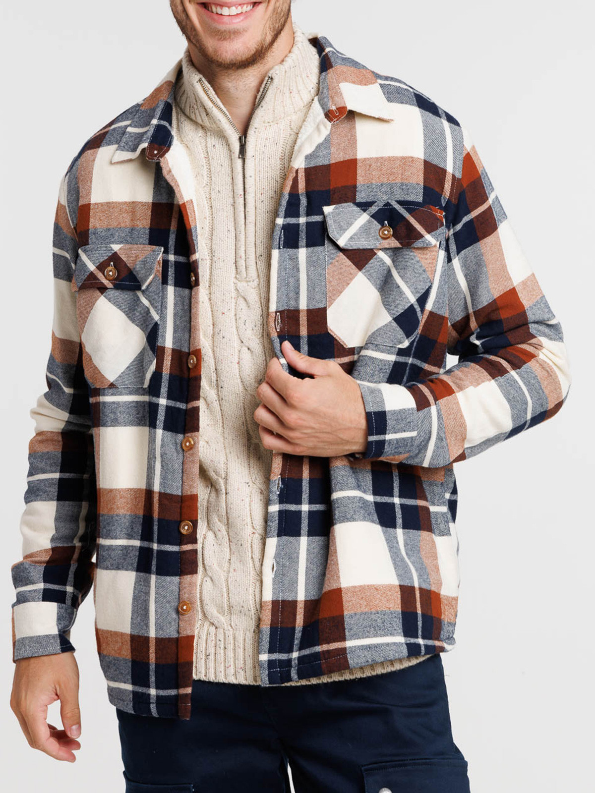 Surchemise flanelle à carreaux homme Surchemise flanelle à carreaux homme