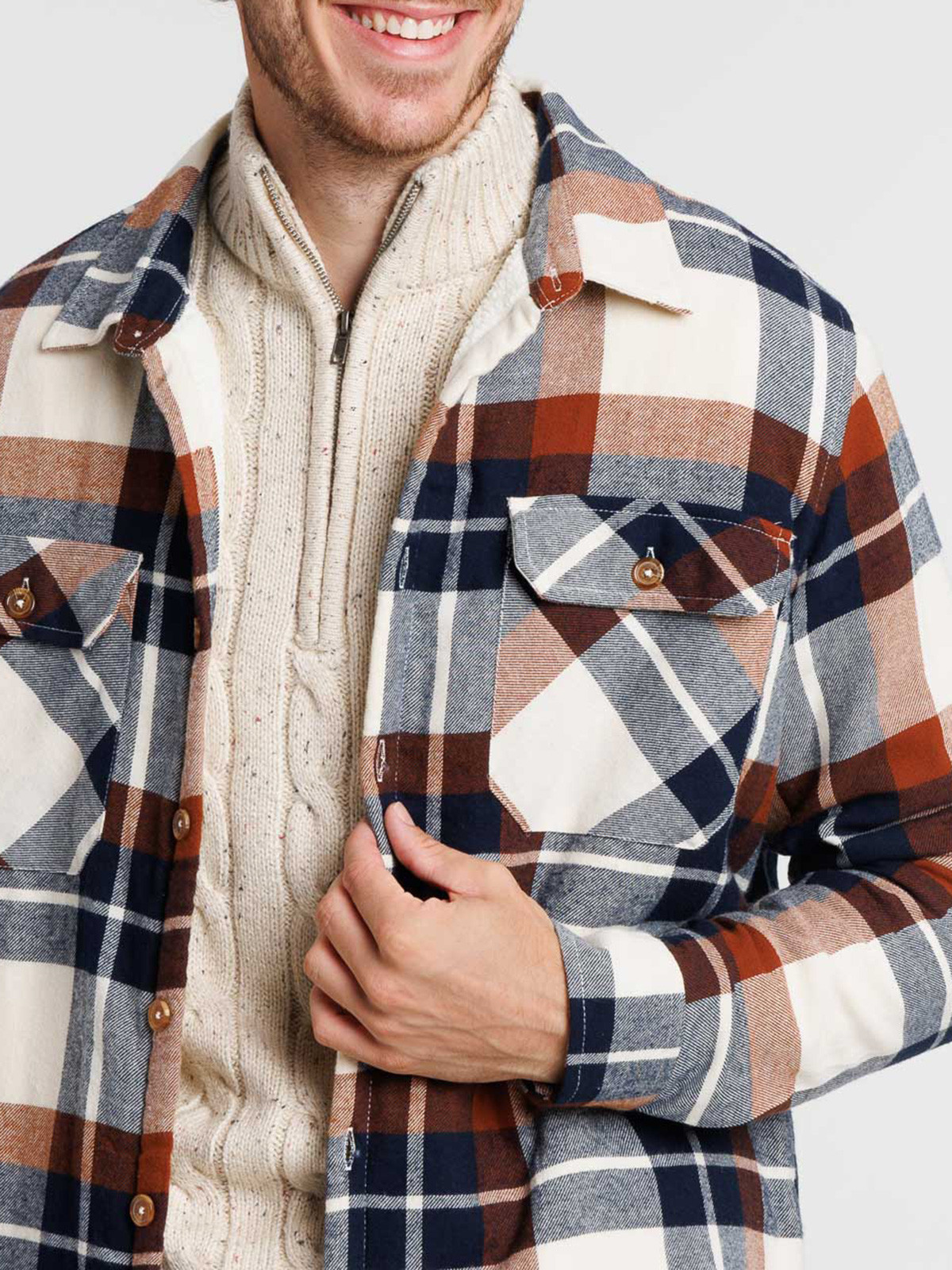 Surchemise flanelle à carreaux homme Surchemise flanelle à carreaux homme