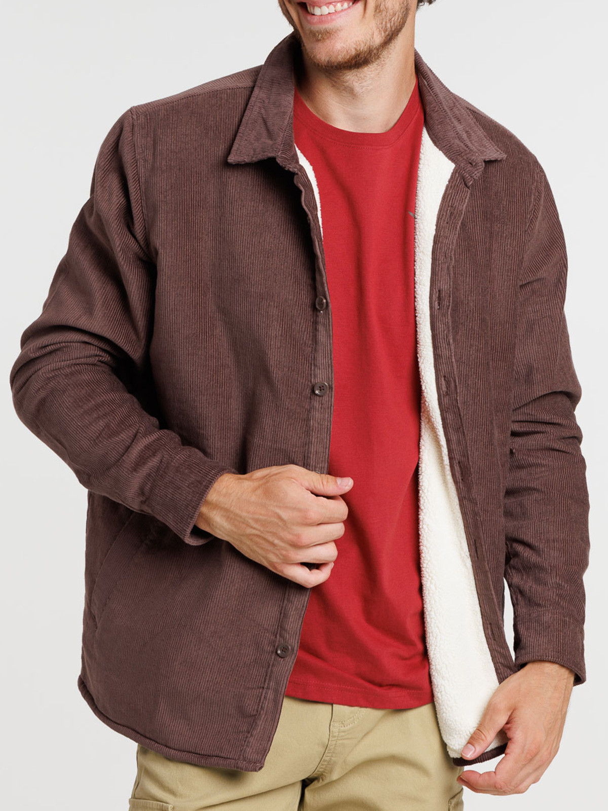 Surchemise velours homme