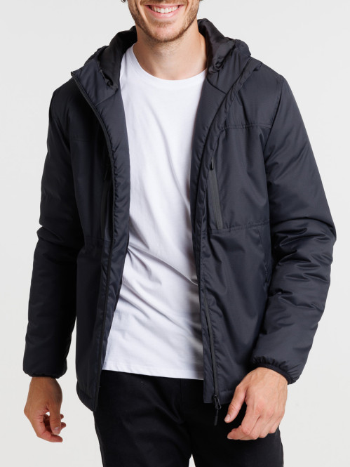 Parka à capuche marine homme