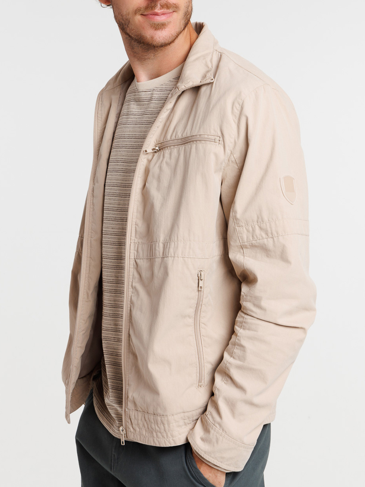 Blouson coloris sable homme