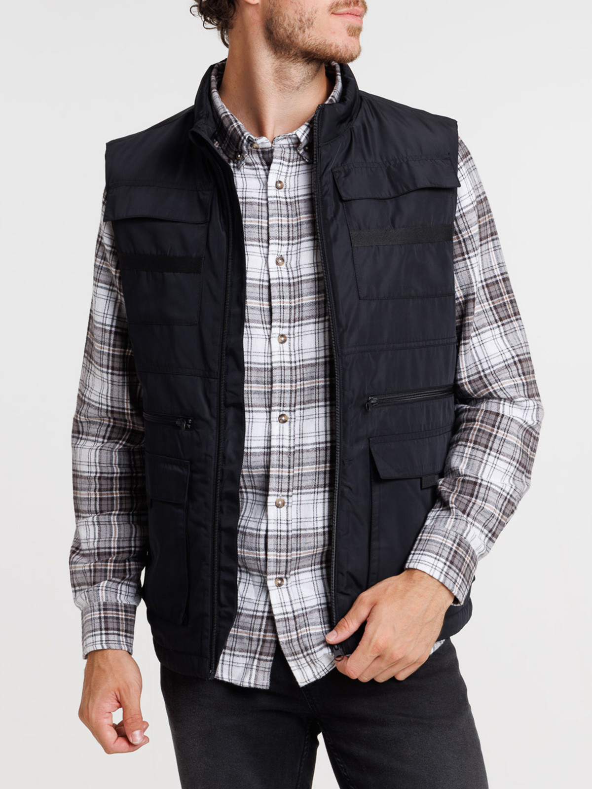 Blouson sans manches noir homme