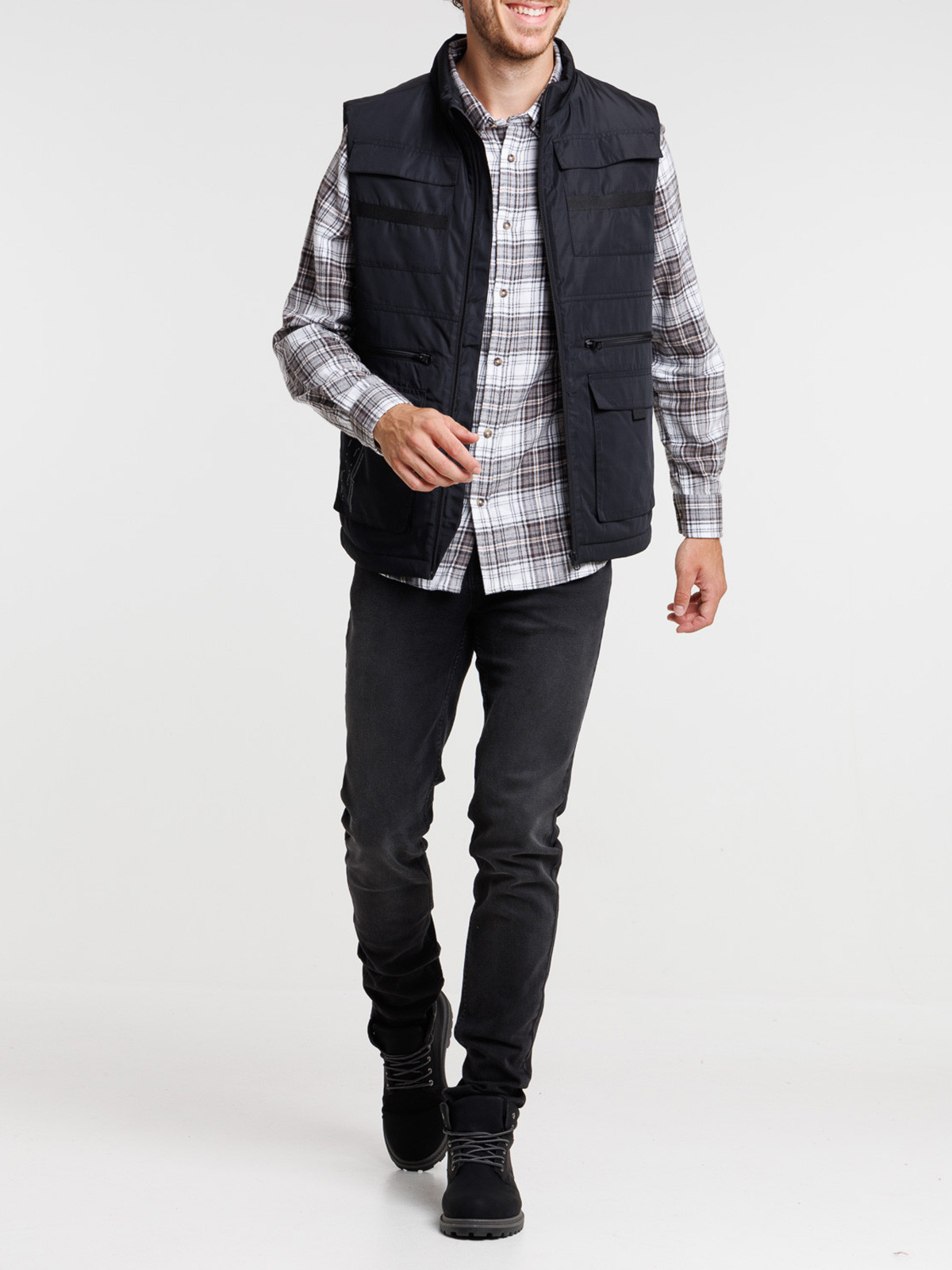 Blouson sans manches noir homme