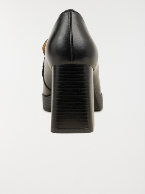 Mocassins noirs à talon femme (36-41) Mocassins noirs à talon femme (36-41)