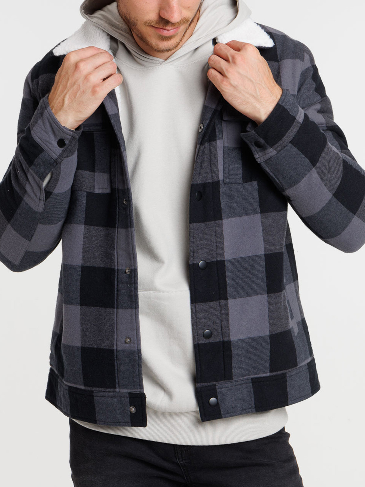 Blouson surchemise à carreaux homme Blouson surchemise à carreaux homme