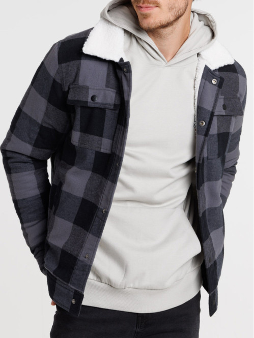 Blouson surchemise à carreaux homme