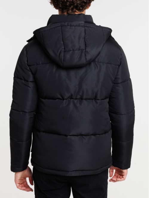 Blouson à capuche noir homme
