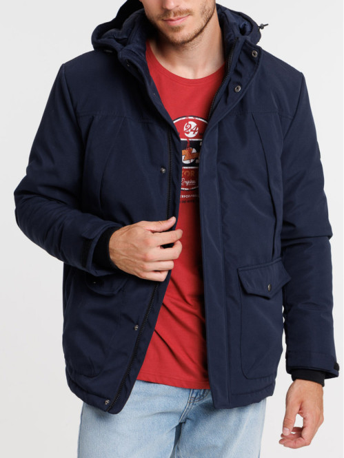 Parka à capuche marine navy homme Parka à capuche marine navy homme