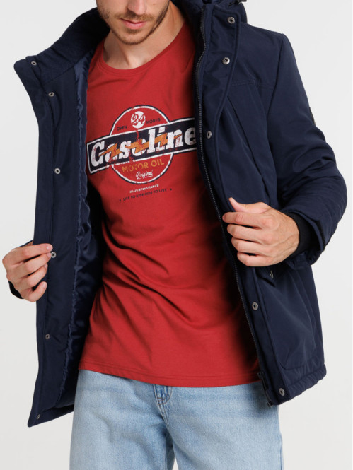 Parka à capuche marine navy homme Parka à capuche marine navy homme