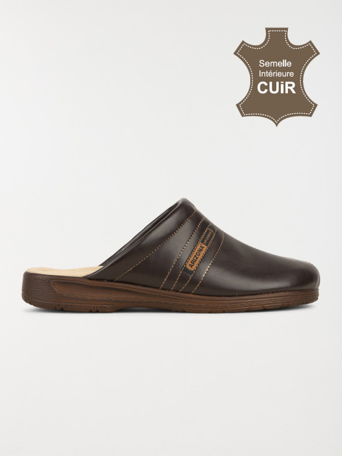 Chausson sabot homme marron (40-46)