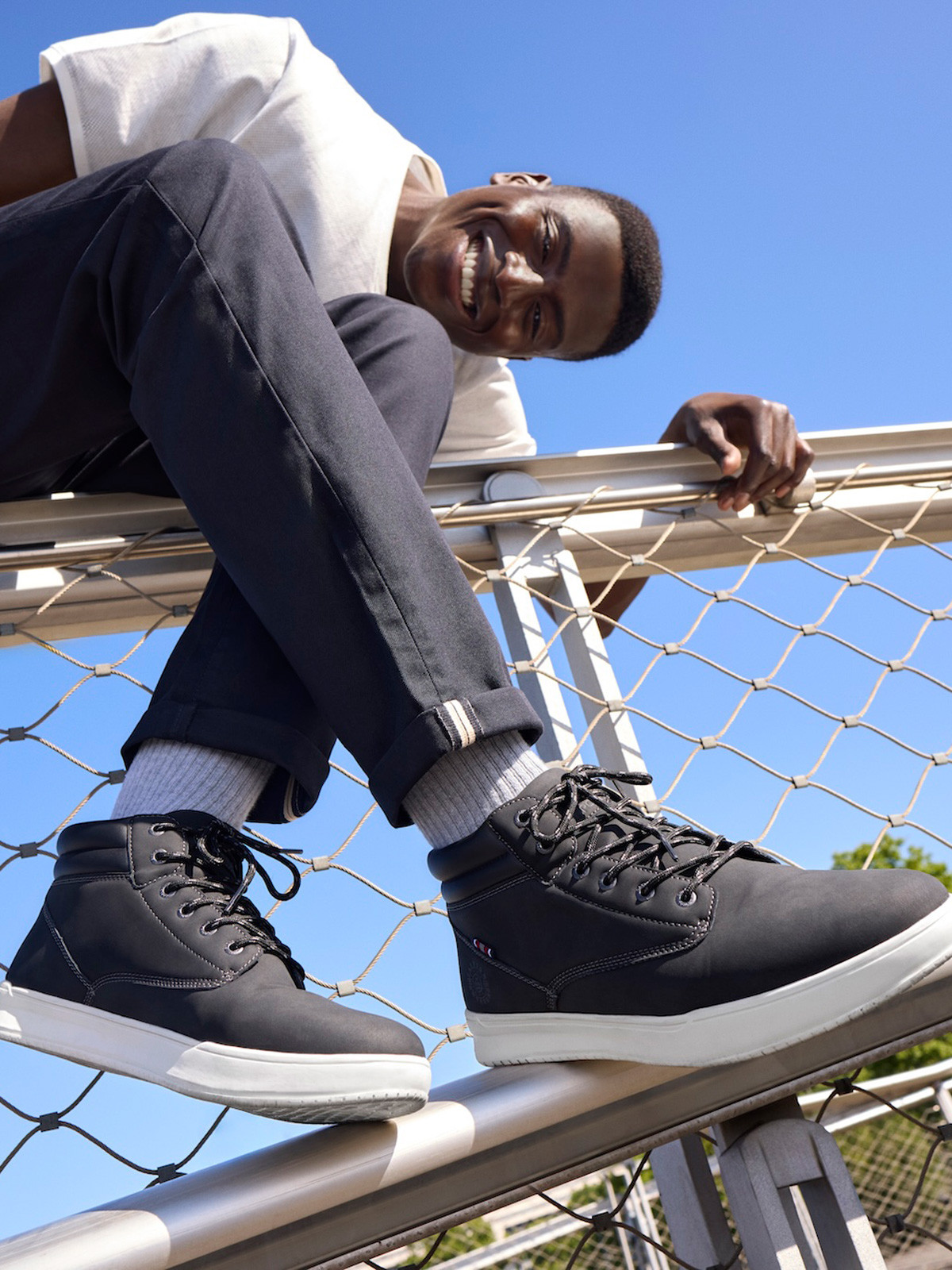Boots à lacets homme noir (40-45)