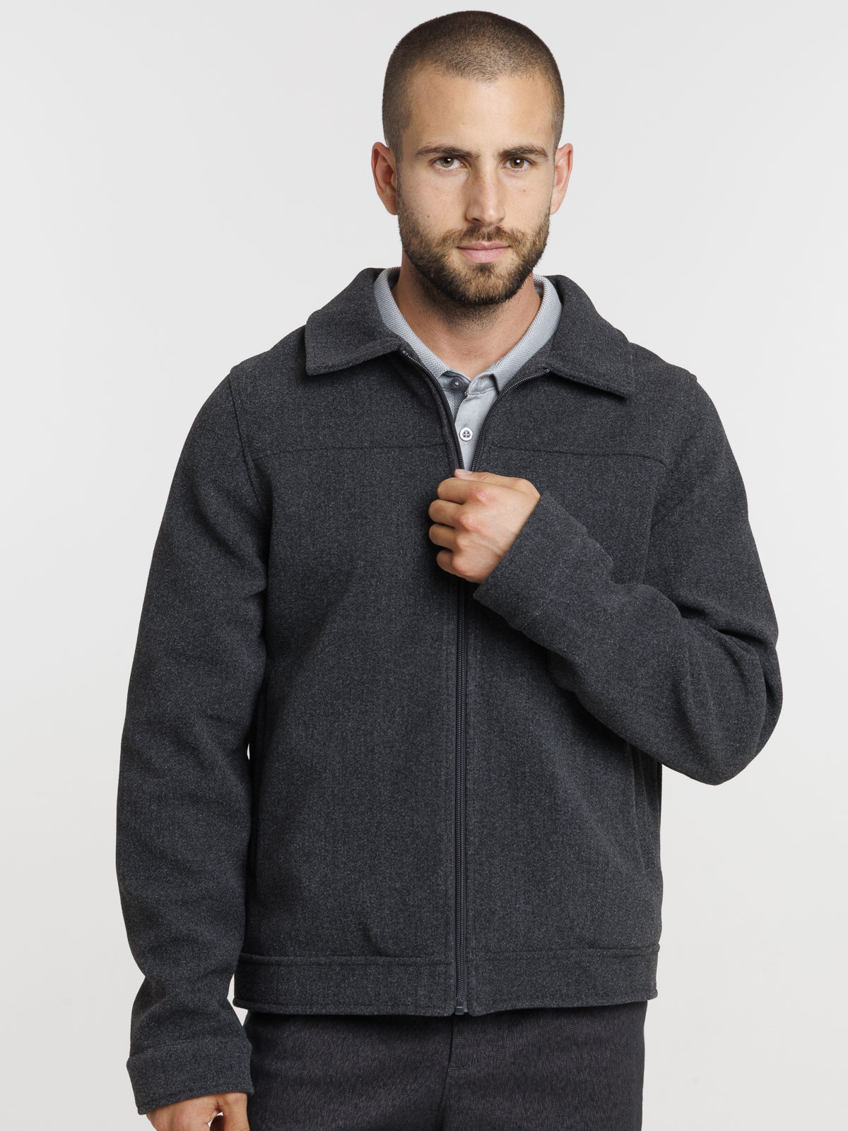 Blouson col classique homme