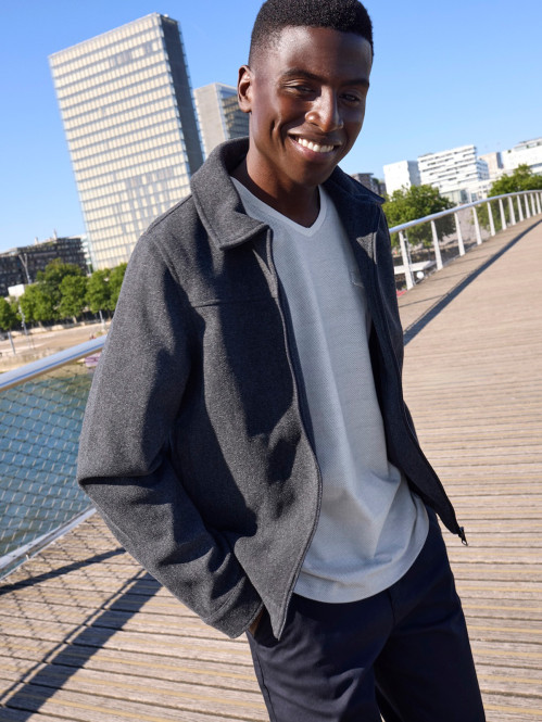 Blouson col classique homme