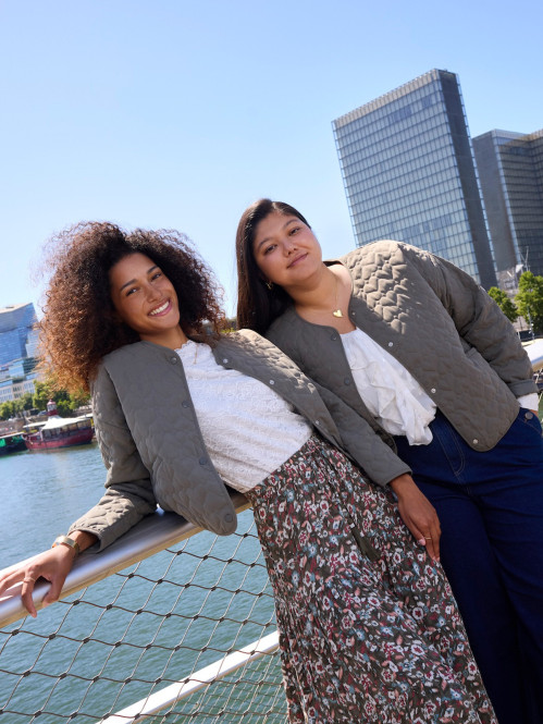Veste matelassé coeur femme