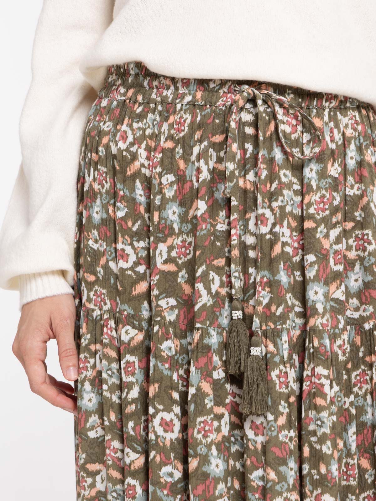 Jupe longue imprimé fleuri femme