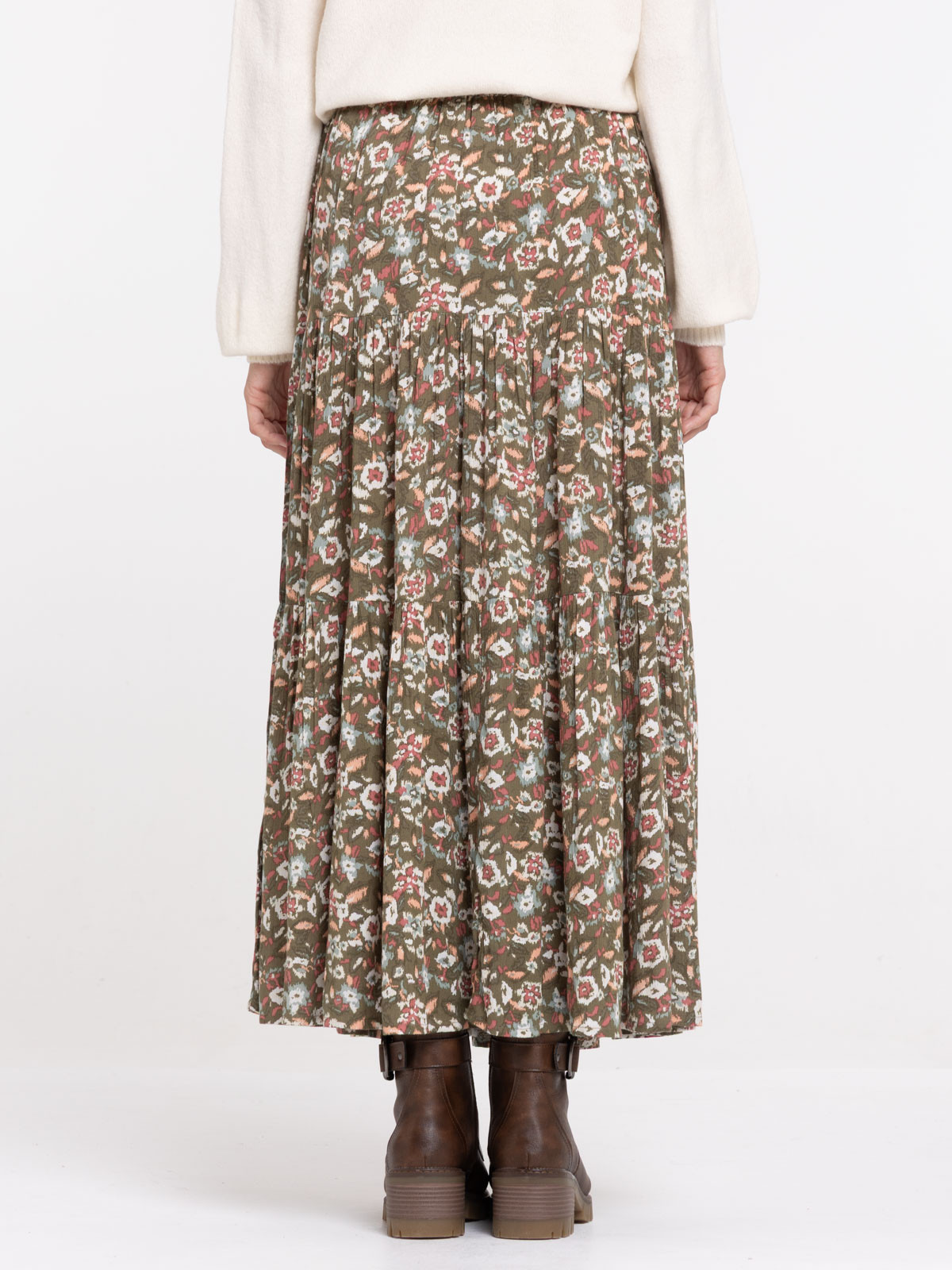 Jupe longue imprimé fleuri femme