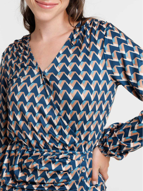 Robe imprimée graphique femme