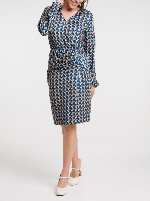Robe imprimée graphique femme