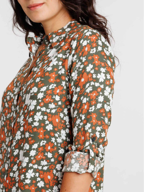 Robe chemise imprimée...