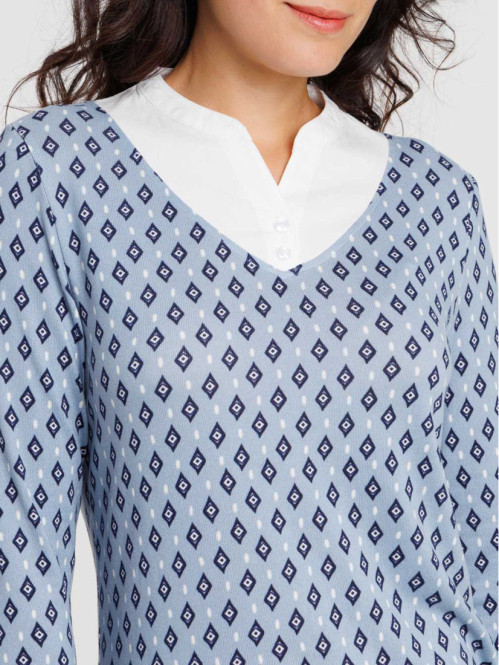 T-shirt 2 en 1 imprimé femme