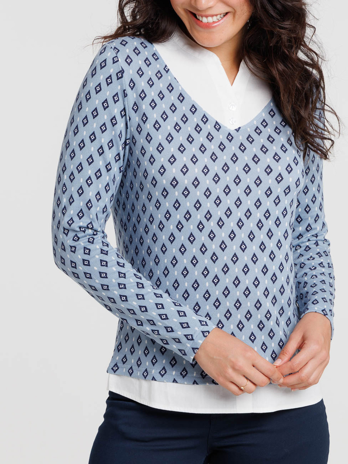 T-shirt 2 en 1 imprimé femme