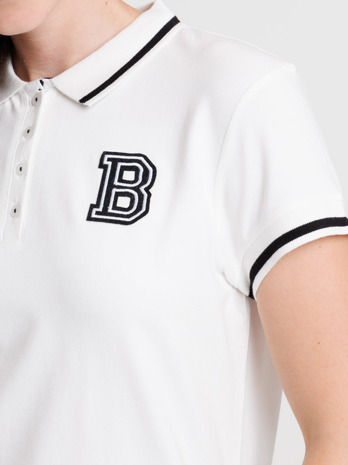 Polo coloris écru femme Polo coloris écru femme