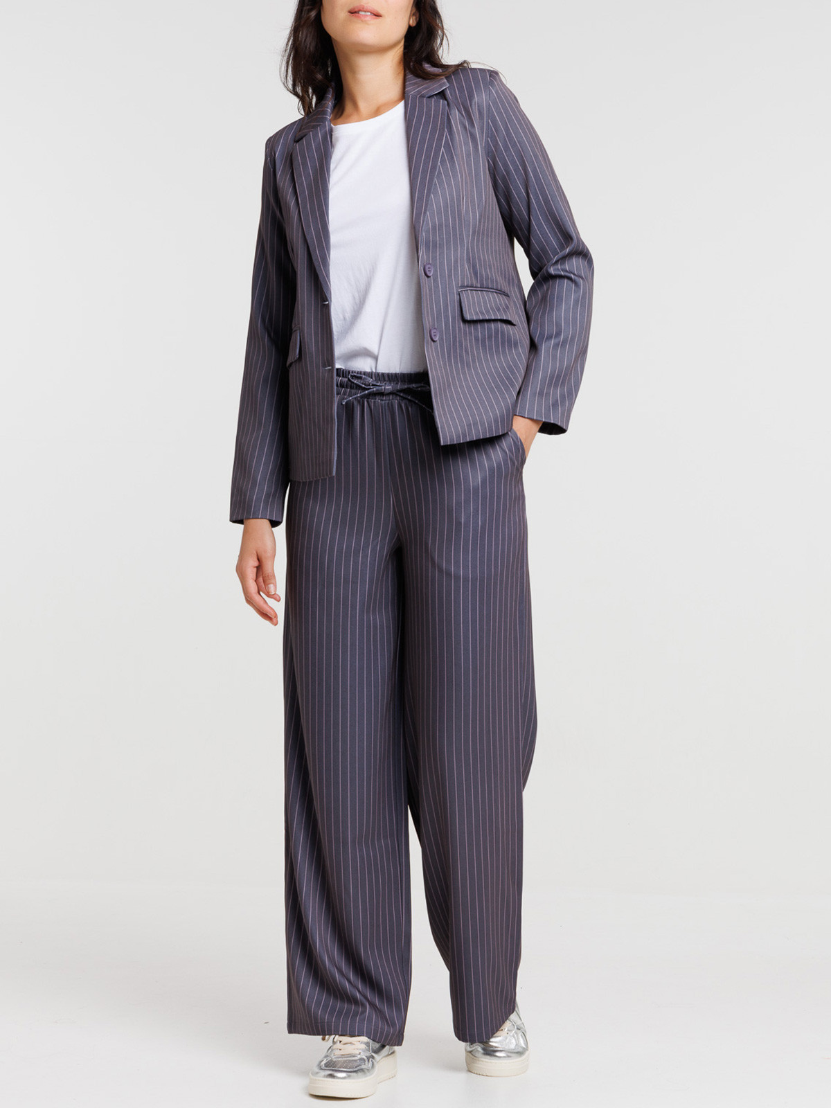 Veste tailleur excalibur rayée femme