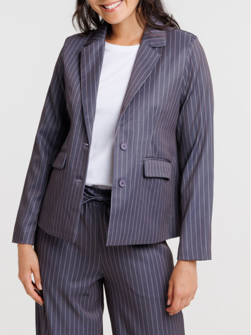 Veste tailleur excalibur rayée femme