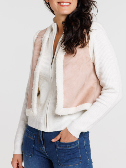 Veste suédine sans manches