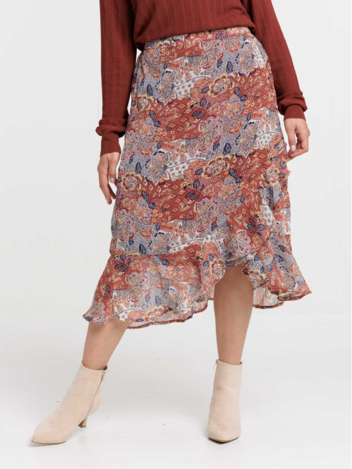 Jupe midi imprimée fleurie...