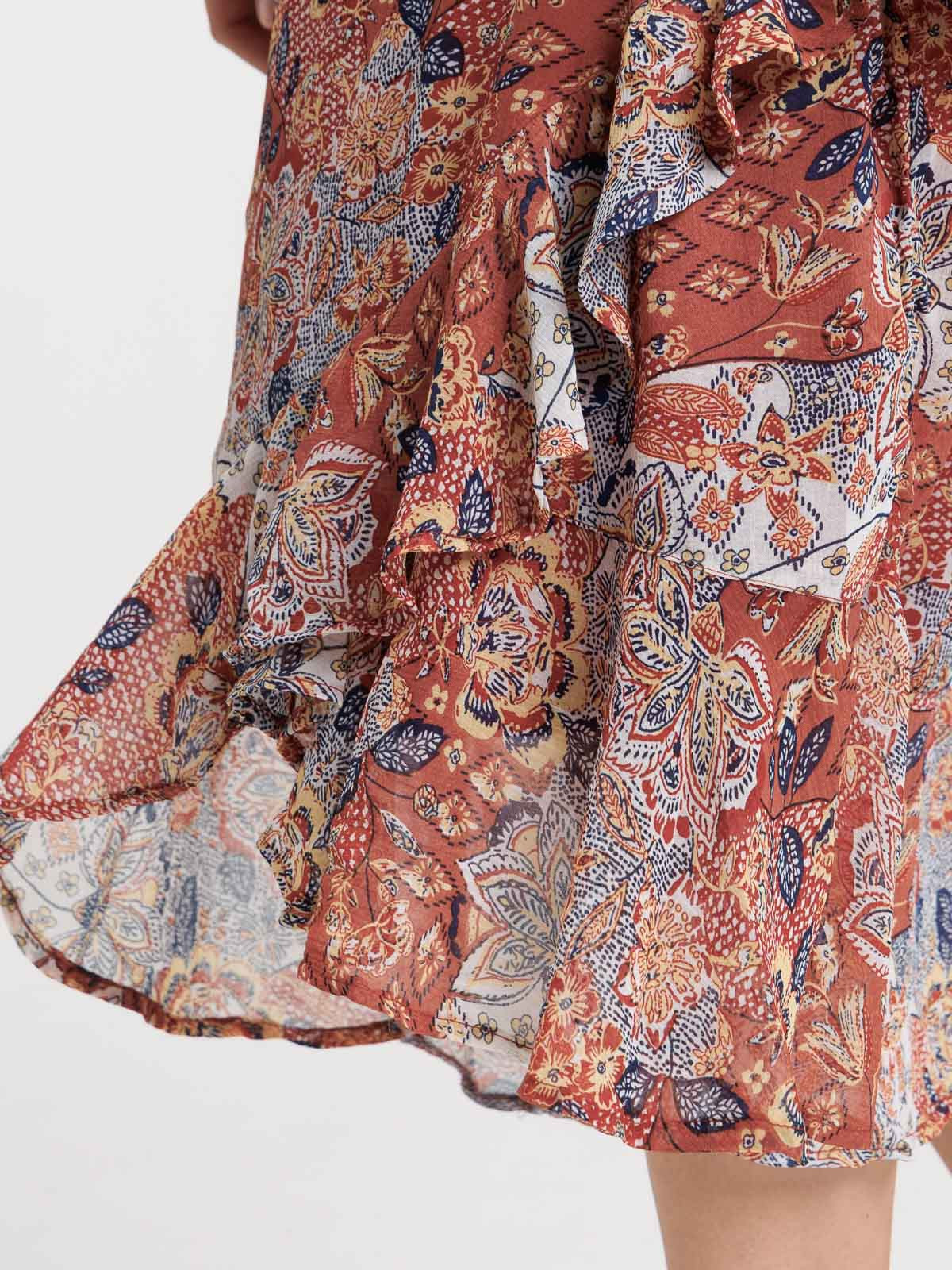 Jupe midi imprimée fleurie femme Jupe midi imprimée fleurie femme