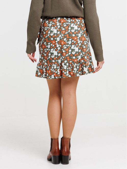 Jupe courte fleurie femme