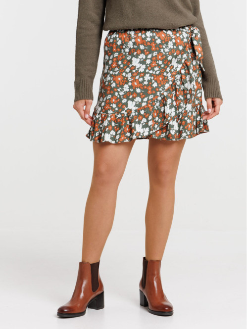 Jupe courte fleurie femme