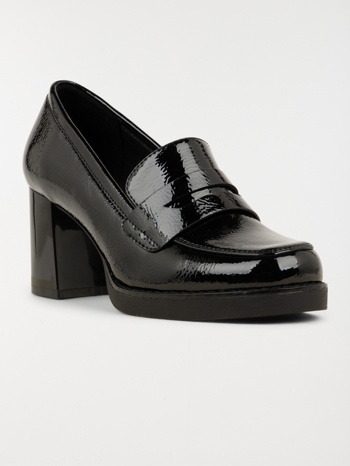 Mocassins vernis à talon femme (36-41) Mocassins vernis à talon femme (36-41)